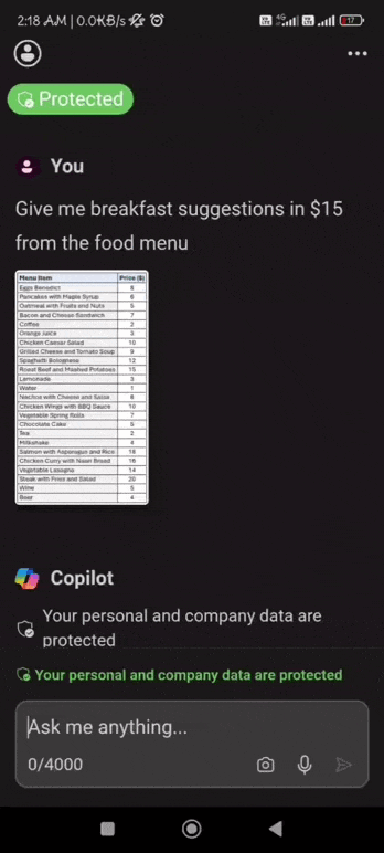 Navigating Restaurant Menus with Copilot for Microsoft 365